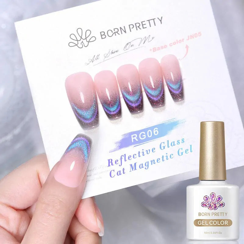 Born Pretty Reflective Glass Cat Magnetic Gel Polish RG06 (10ml)