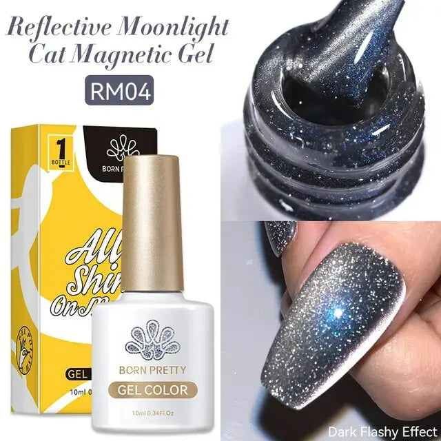 Born Pretty Reflective Moonlight Cat Magnetic Gel Polish RM04 (10ml)