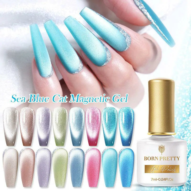 Born Pretty Sea Blue Cat Magnetic Gel Nail Polish SB12 (7ml)