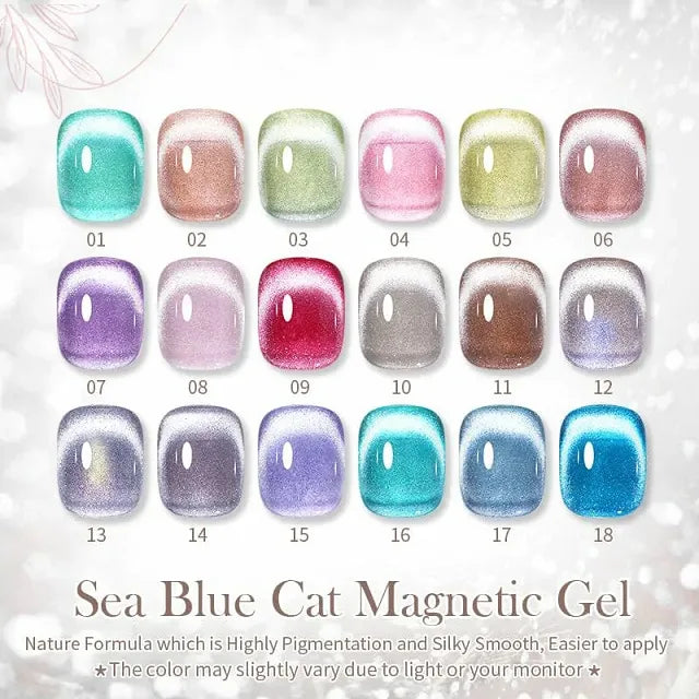 Born Pretty Sea Blue Cat Magnetic Gel Polish SB18 (10ml)