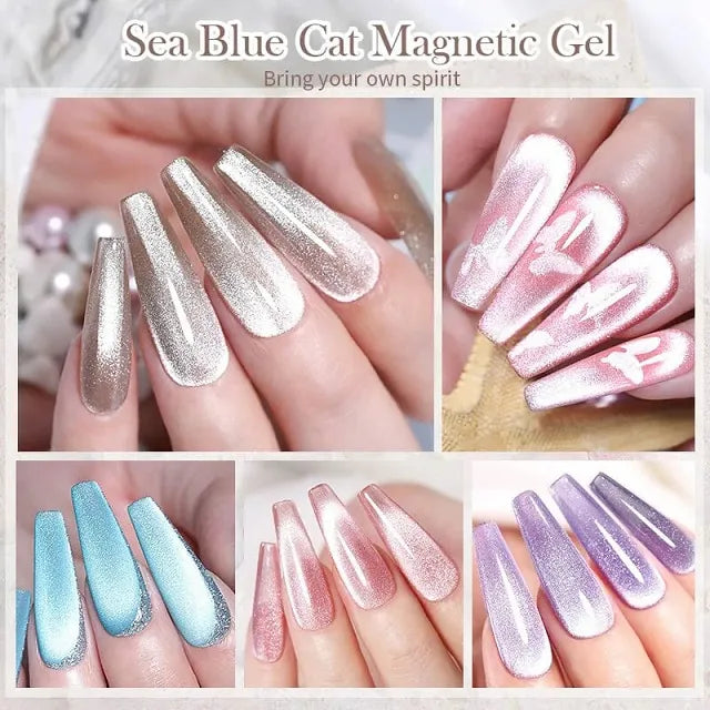 Born Pretty Sea Blue Cat Magnetic Gel Polish SB18 (10ml)