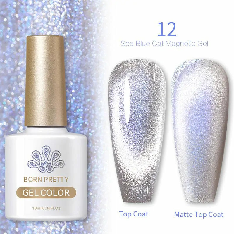 Born Pretty Sea Blue Cat Magnetic Gel Polish SB12 (10ml)