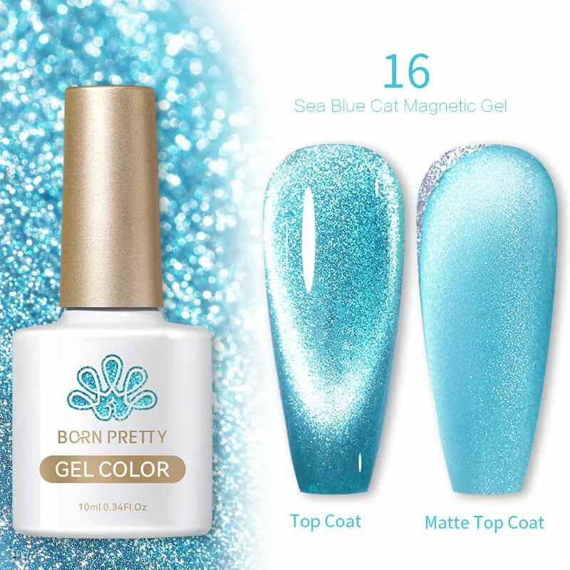 Born Pretty Sea Blue Cat Magnetic Gel Polish SB16 (10ml)
