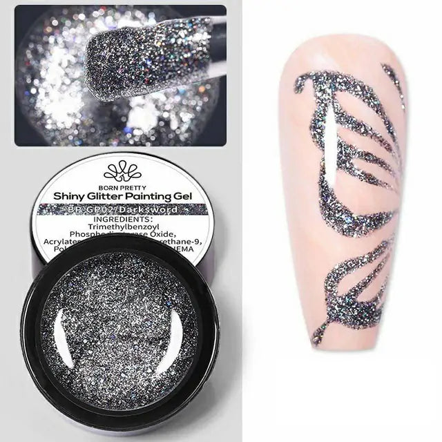 Born Pretty Shiny Glitter Darksword Painting Gel GP02 (5ml)