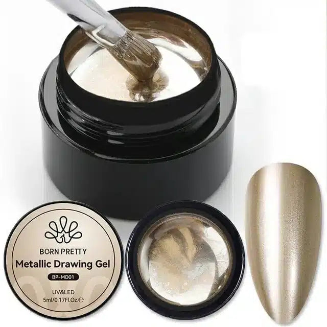 Born Pretty Shiny Metallic Alchemist Gold Painting Gel MD01 (5ml)
