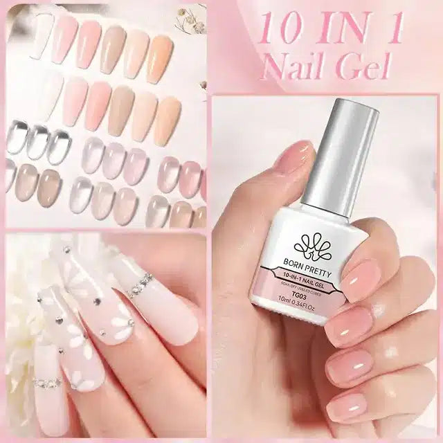 Born Pretty Silky White Series 10 In 1 Nail Glue Gel (10ml)