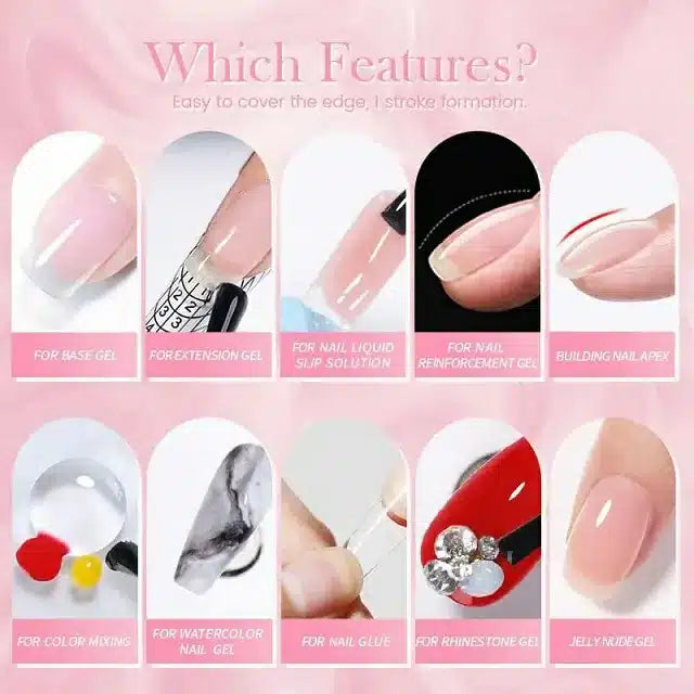 Born Pretty Silky White Series 10 In 1 Nail Glue Gel (10ml)
