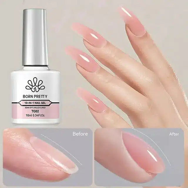 Born Pretty Silky White Series 10 In 1 Nail Glue Gel (10ml)