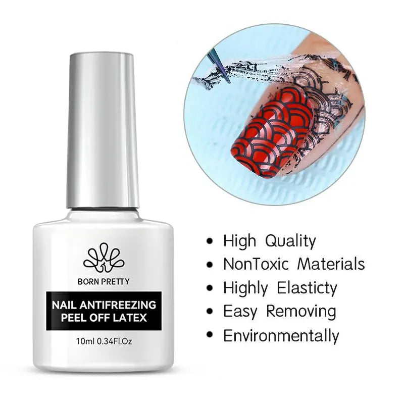 Born Pretty Silky White Series Antifreezing Nail Peel Off Latex (10ml)