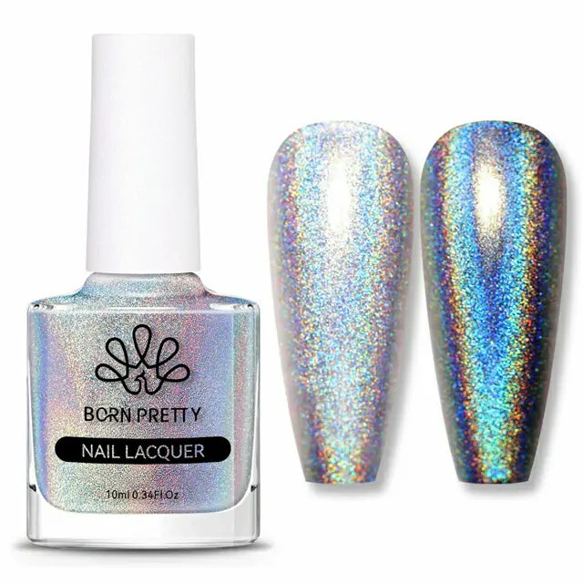 Born Pretty Silver Iridescent Nail Polish (10ml)
