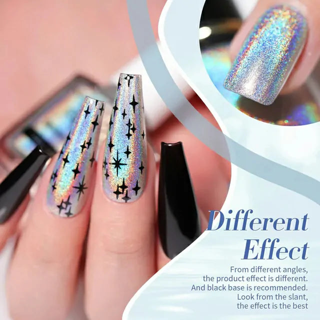 Born Pretty Silver Iridescent Nail Polish (10ml)