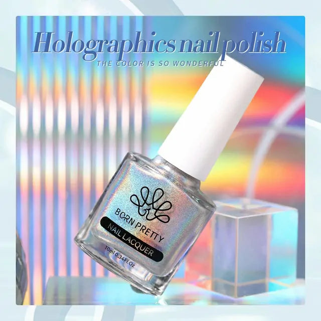 Born Pretty Silver Iridescent Nail Polish (10ml)