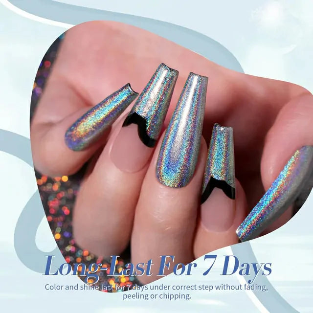 Born Pretty Silver Iridescent Nail Polish (10ml)