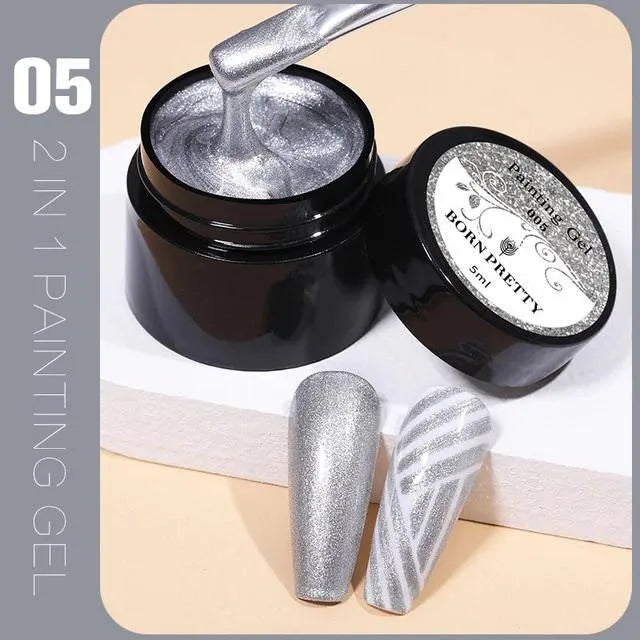 Born Pretty Silver Painting Gel Pot (5ml)