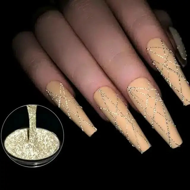 Born Pretty Silver Reflective Glitter Spider Nail Gel (5gm)