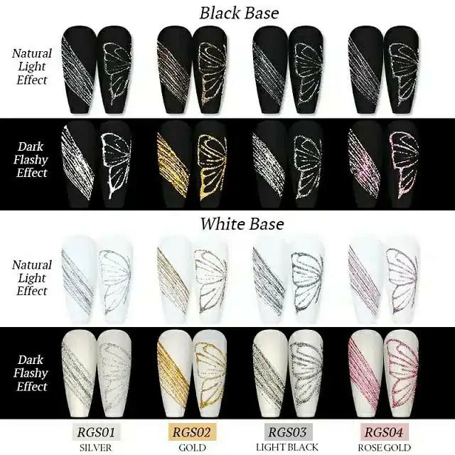 Born Pretty Silver Reflective Glitter Spider Nail Gel (5gm)
