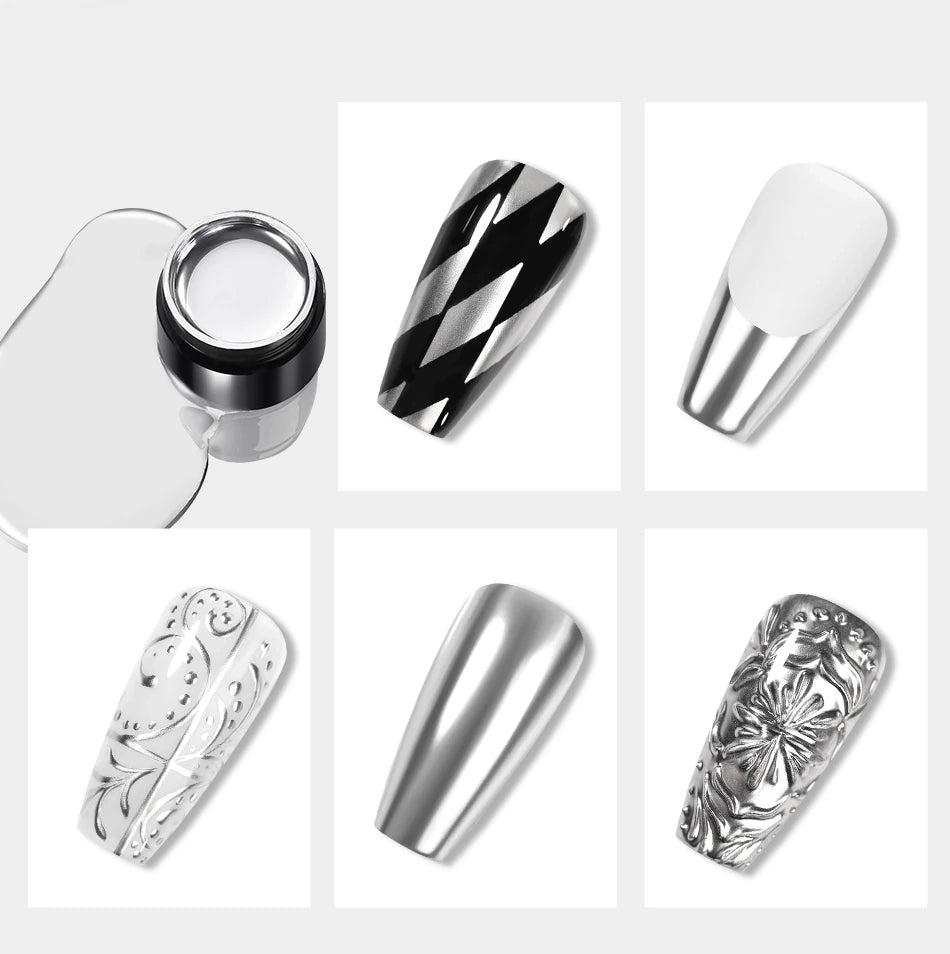 Born Pretty Super Shine Silver Metal Painting Gel (5ml)