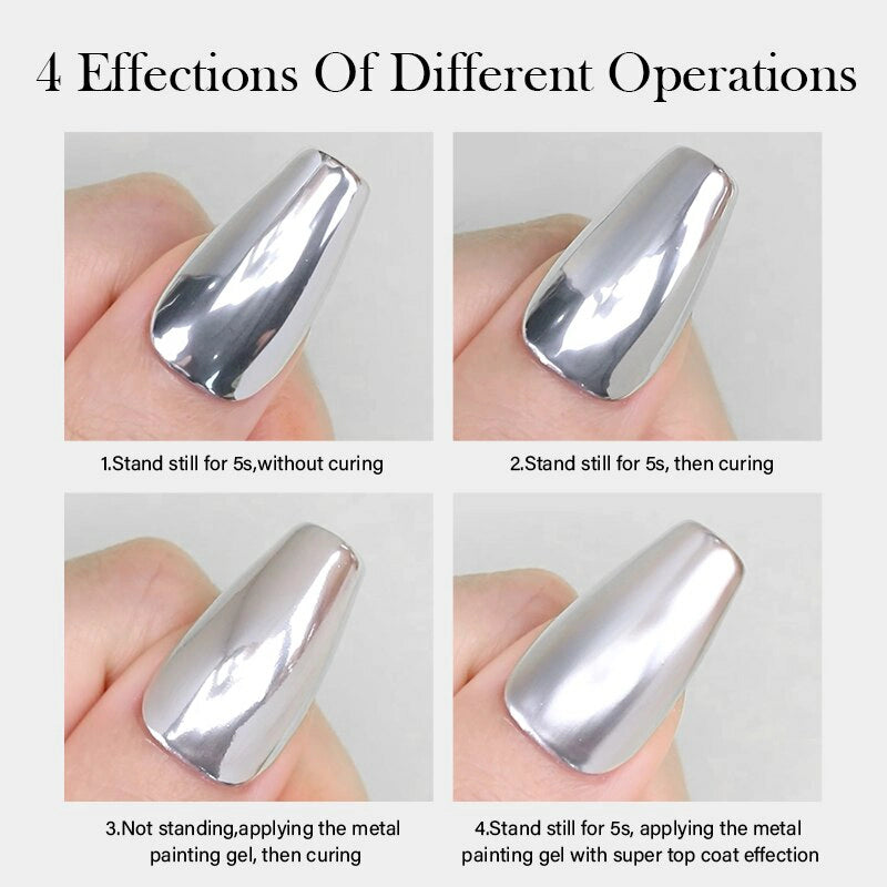 Born Pretty Super Shine Silver Metal Painting Gel (5ml)