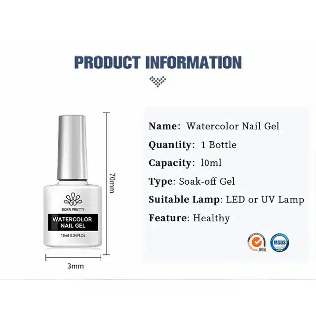 Born Pretty Watercolor Nail Gel (10ml)