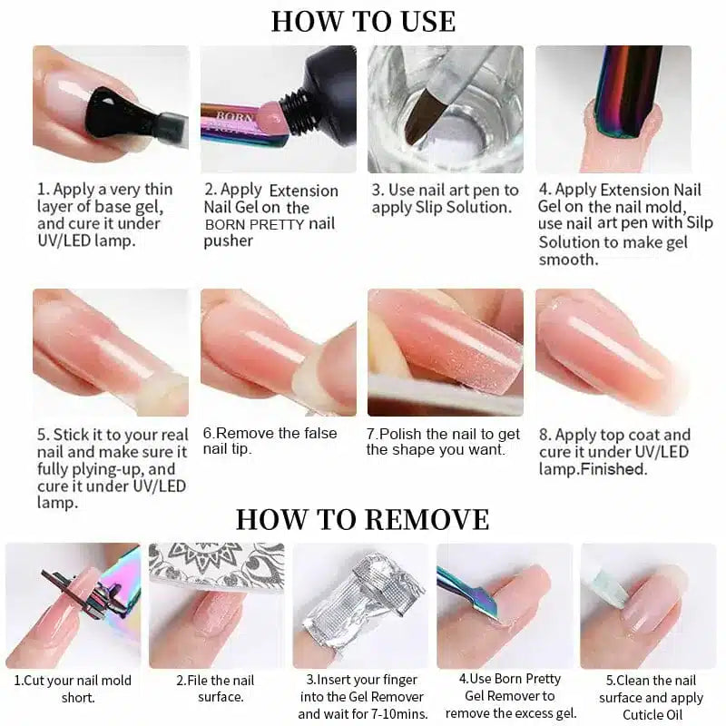 Born Pretty Nude Nail Extension Poly Gel AB03 (30ml)