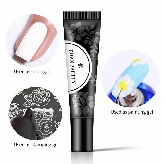 Born Pretty White Lotus Stamping Gel (8ml)