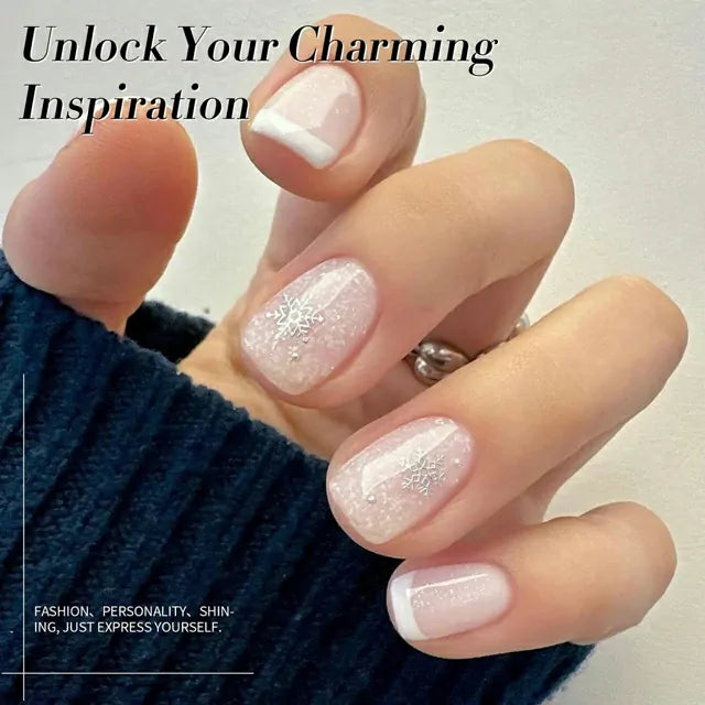 Born Pretty White Snow Glitter Jelly Gel Polish (15ml)