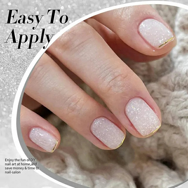 Born Pretty White Snow Glitter Jelly Gel Polish (15ml)