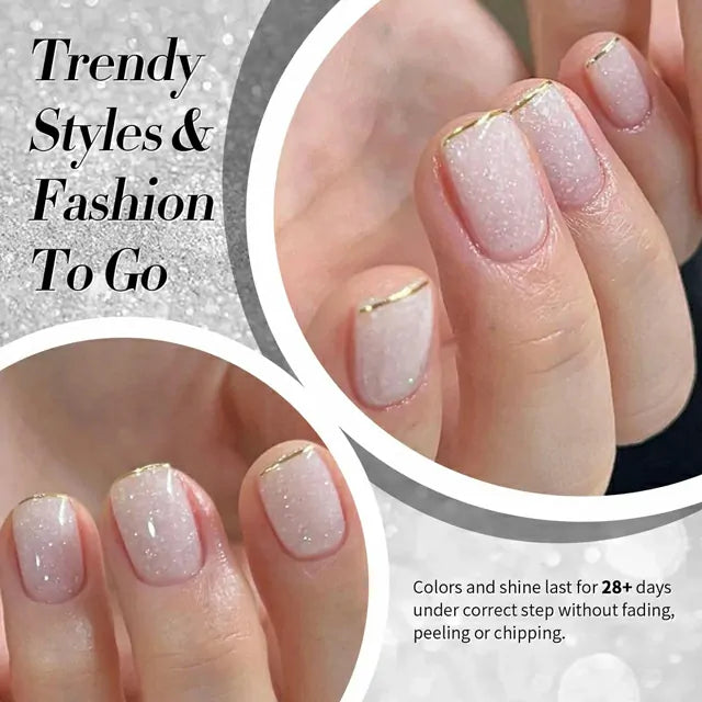 Born Pretty White Snow Glitter Jelly Gel Polish (15ml)