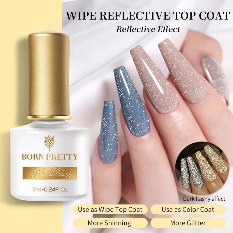 Born Pretty Reflective Glitter Top Coat Gel (7ml)