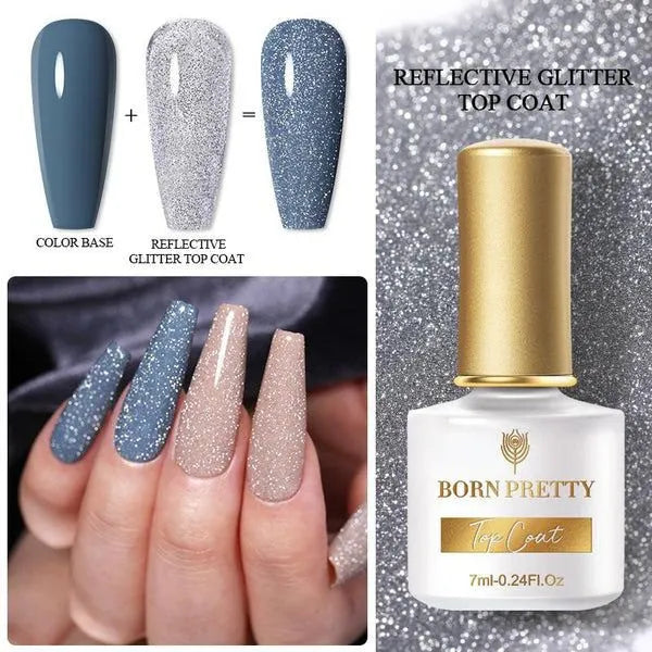 Born Pretty Reflective Glitter Top Coat Gel (7ml)