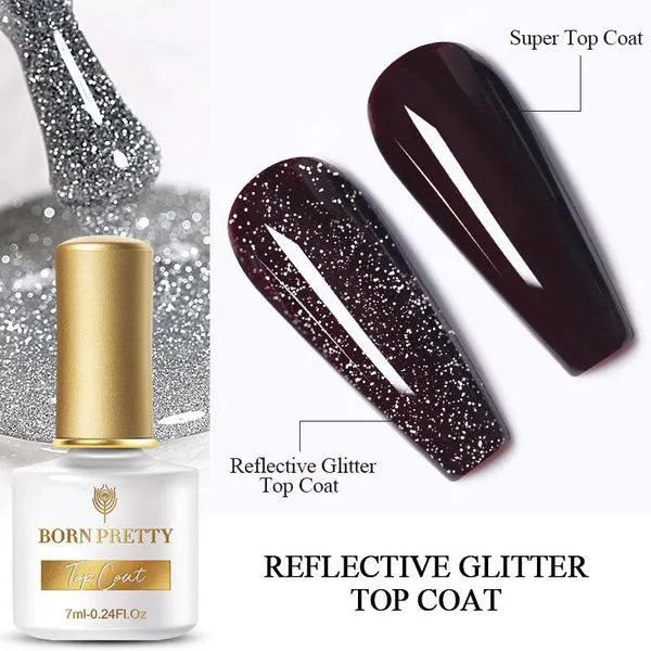 Born Pretty Reflective Glitter Top Coat Gel (7ml)