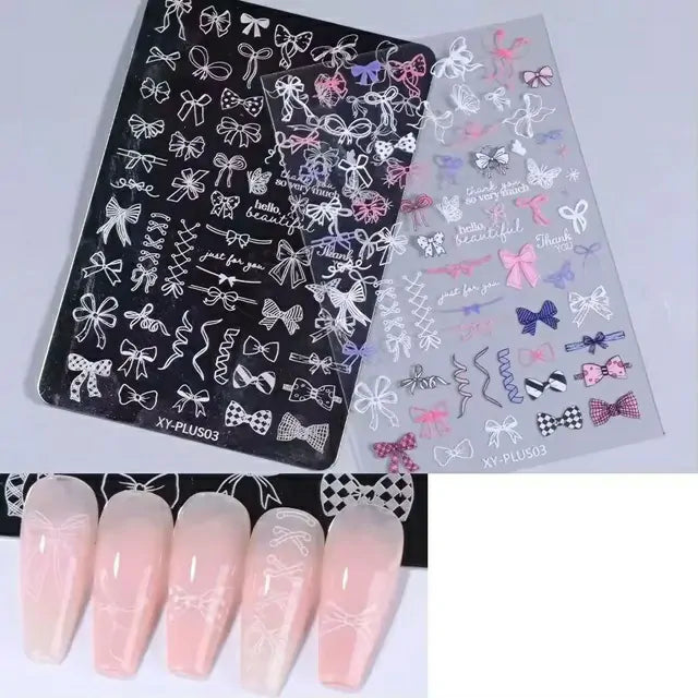 Bows Ribbons And Text Big Stamping Plate