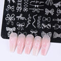 Bows Ribbons And Text Big Stamping Plate