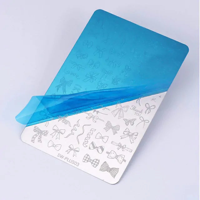 Bows Ribbons And Text Big Stamping Plate
