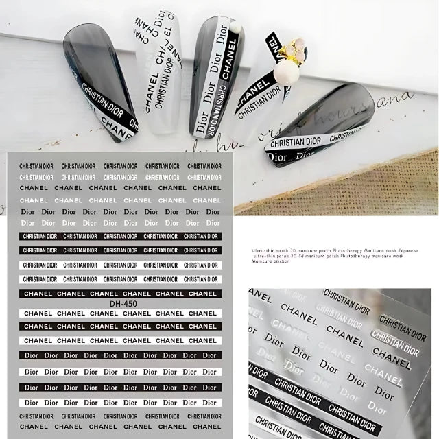 Brand Nail Art Sticker Sheet (DH-450)