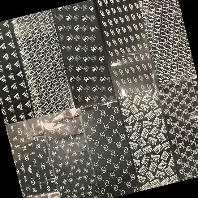 Brand Print Transfer Foils (White Font)