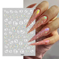 Bubble Hearts Nail StickerÂ Sheet (S065)
