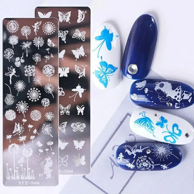 Butterflies Nail Stamping Plate (XY-N04)