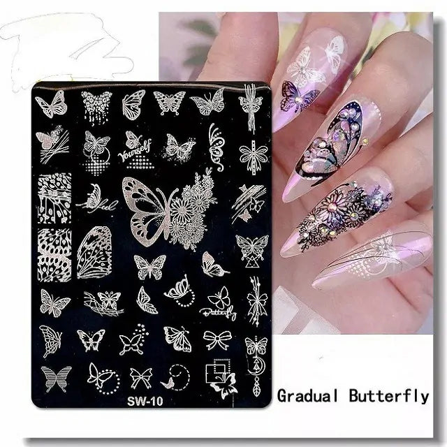 Butterfly Wings Nail Stamping Plate (XY2022-A10)
