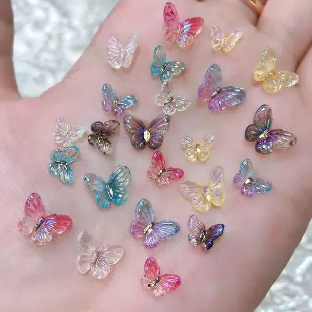 Butterfly Nail Charms Pack (20 Random Colors)