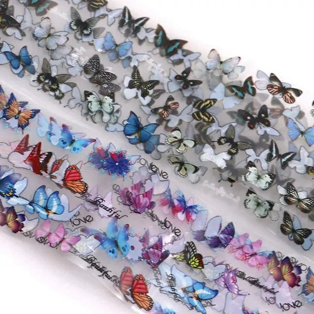 Butterfly Print Nail Transfer Foils Box