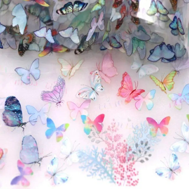 Butterfly Print Nail Transfer Foils Box