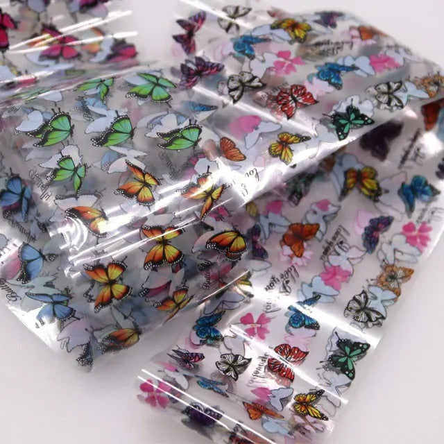 Butterfly Print Nail Transfer Foils Box