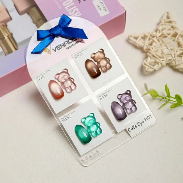 Venalisa Cat Eye Gel Nail Polish (Set of 4) H01