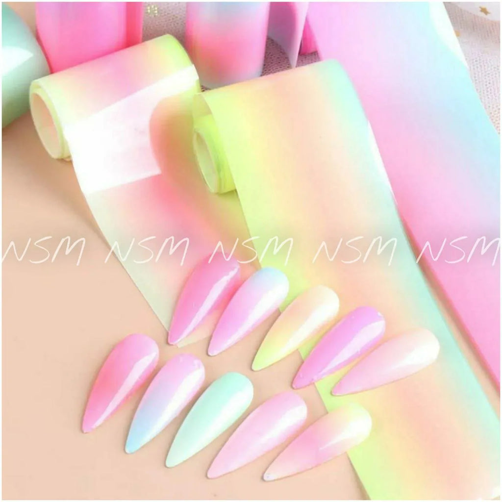 Candy Pastel Gradient Transfer Foil Box (Set Of 10 Colors)