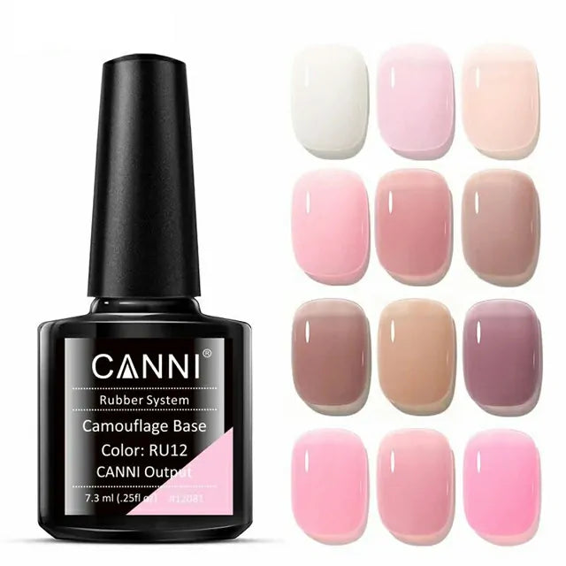 Canni Camouflage Rubber Base Coat Nail Gel (7.3ml)