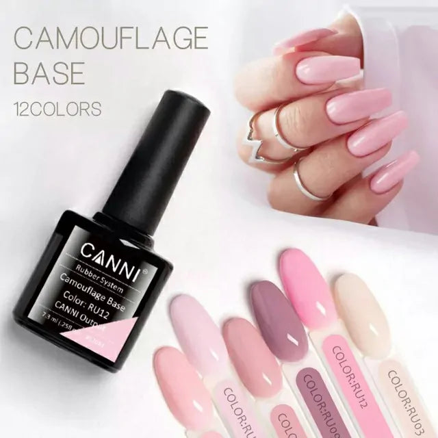 Canni Camouflage Rubber Base Coat Nail Gel (7.3ml)