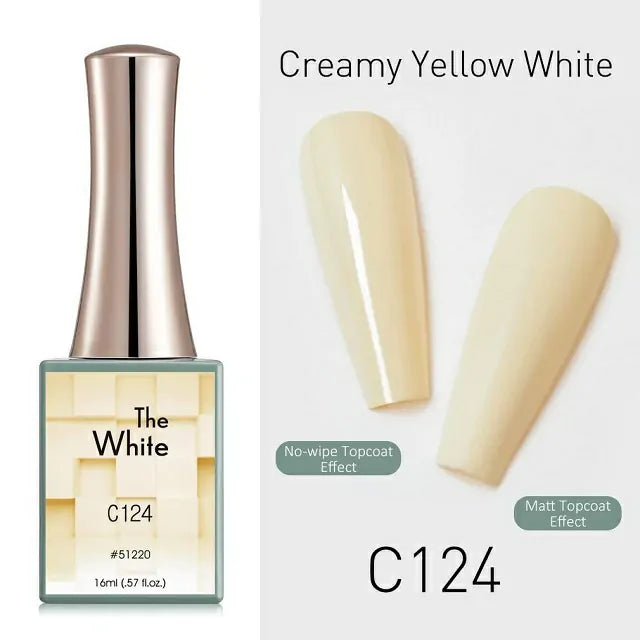 Canni Creamy Yellow White Gel Nail Polish C124 (16ml)