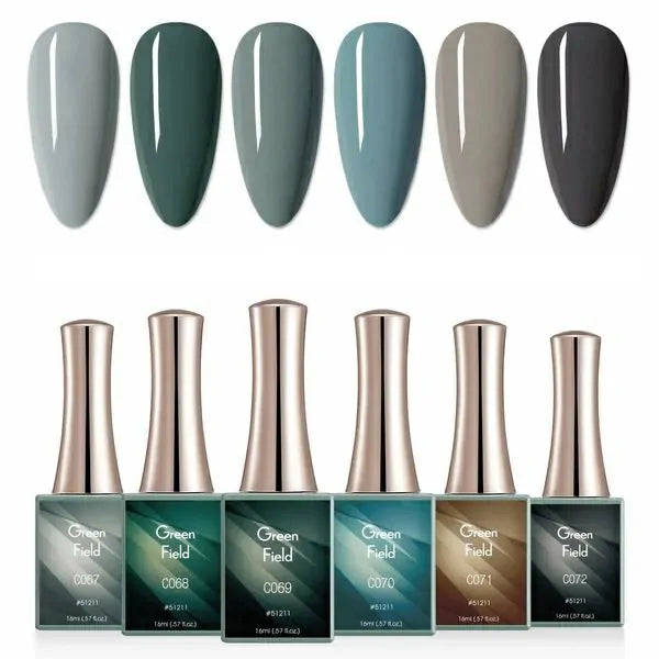 CANNI Green Field Gel Nail Polish Kit (Set Of 6 Colors)