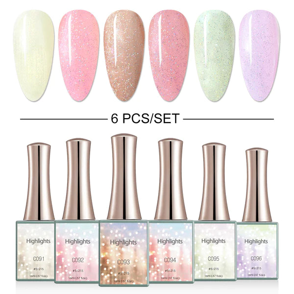 CANNI Highlight Series Gel Polish Set Of 6 Colors